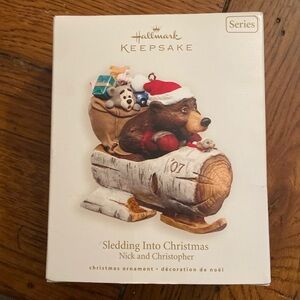 2007 “Sledding Into Christmas” Nick and Christopher by Hallmark Keepsake